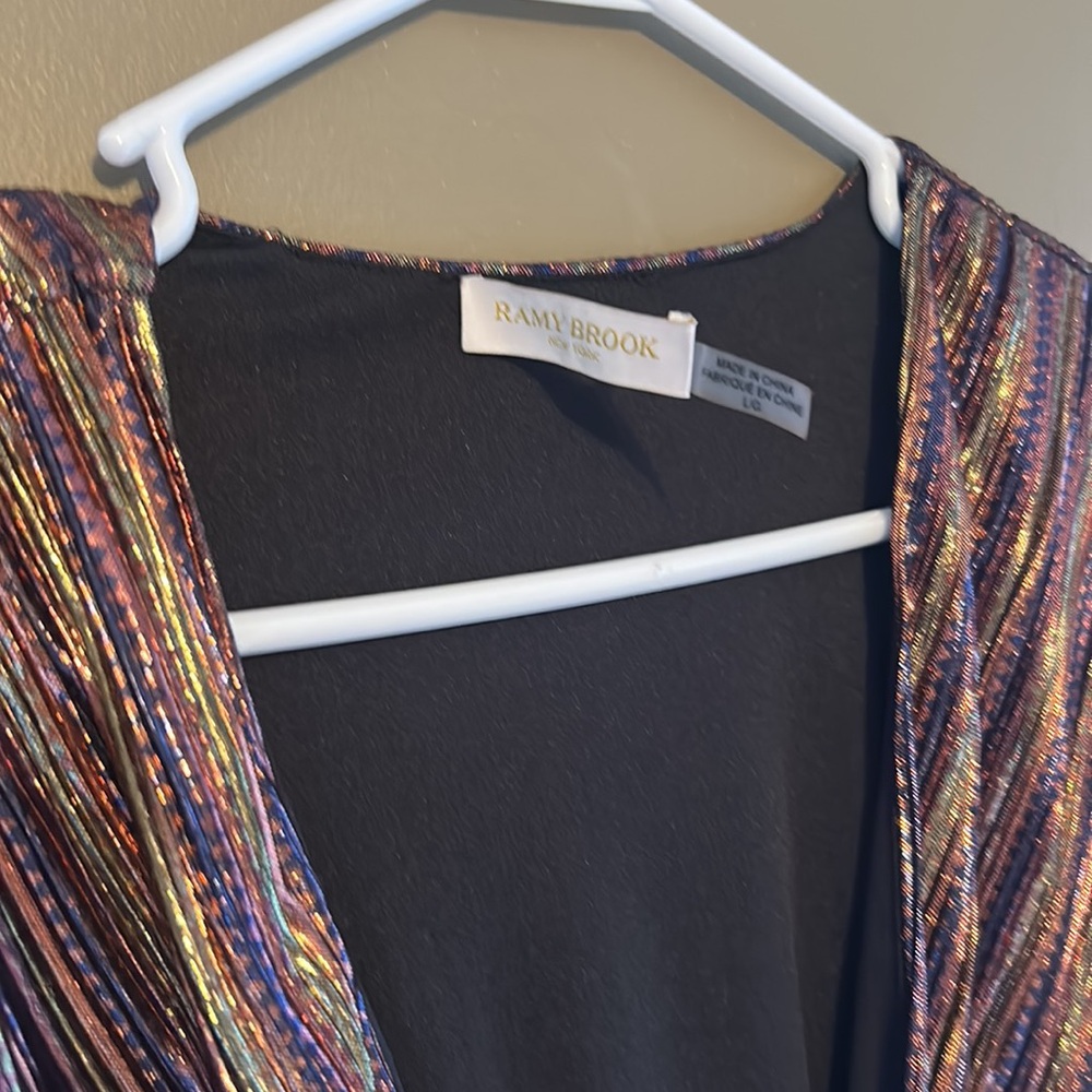 Ramy Brook Metallic Elise Wrap Dress - Picture 5 of 8